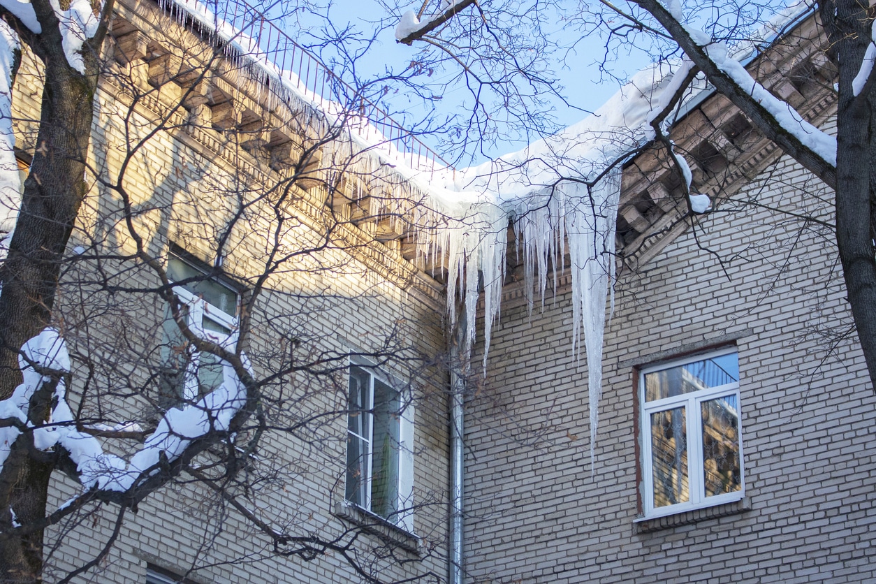 Icicles on rental home