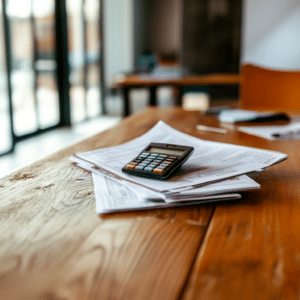 Insurance papers in the office