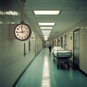 A TTD patient on a stretcher