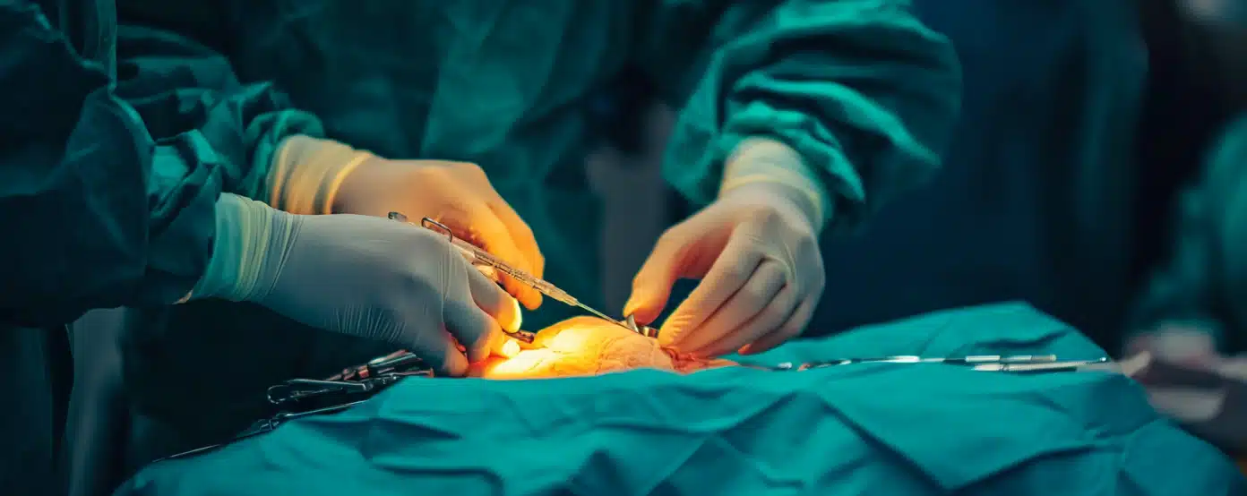 Surgery in progress in a Chicago hospital