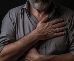 Man suffering chest pain due to a defective bard port catheter 