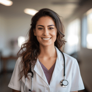 Female doctor smiling