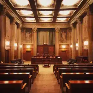 An empty court.