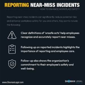 Reporting near miss accidents at work