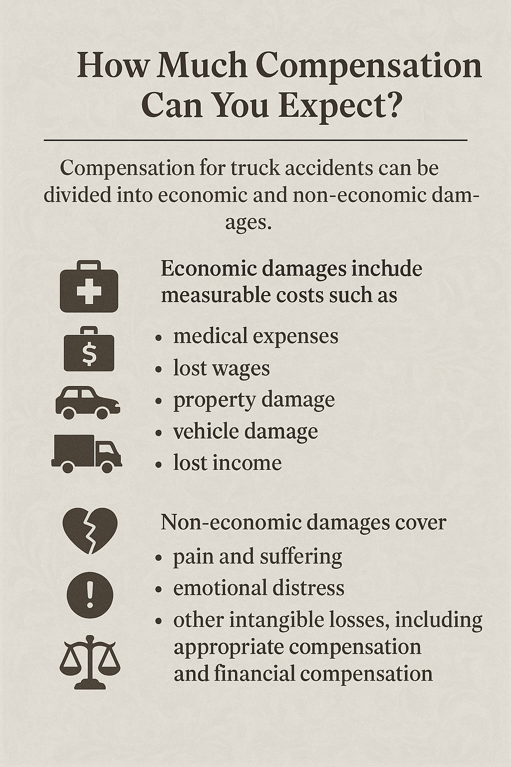 Compensation for truck accidents