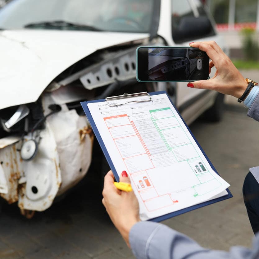 Wrecked vehicle inspection